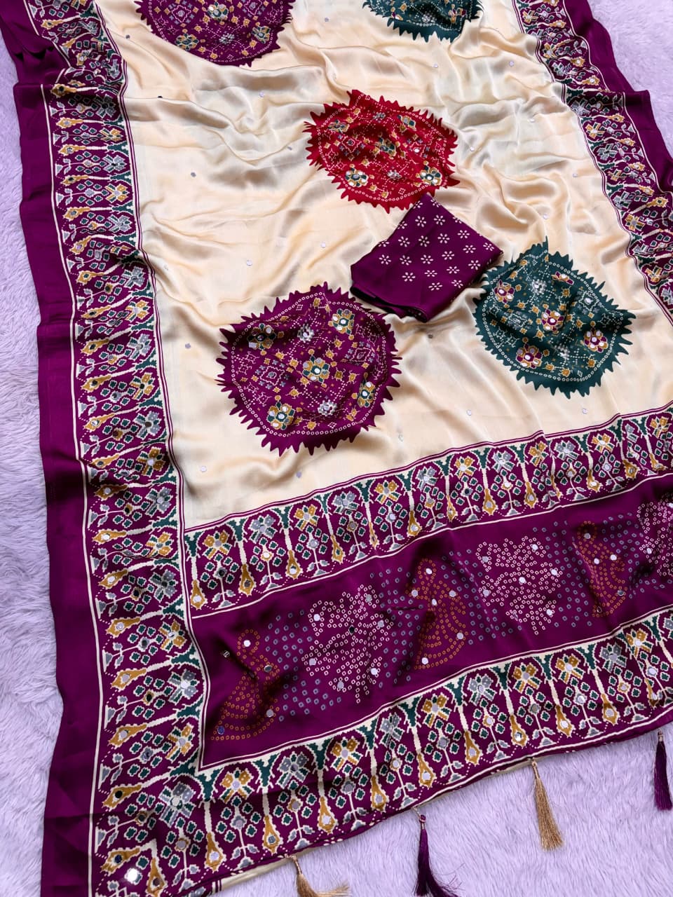 Moonlight Ultra Satin Silk Heavy Mono Banglori saree