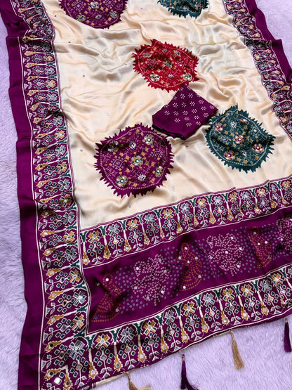 Moonlight Ultra Satin Silk Heavy Mono Banglori saree
