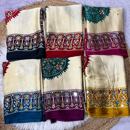 Moonlight Ultra Satin Silk Heavy Mono Banglori saree