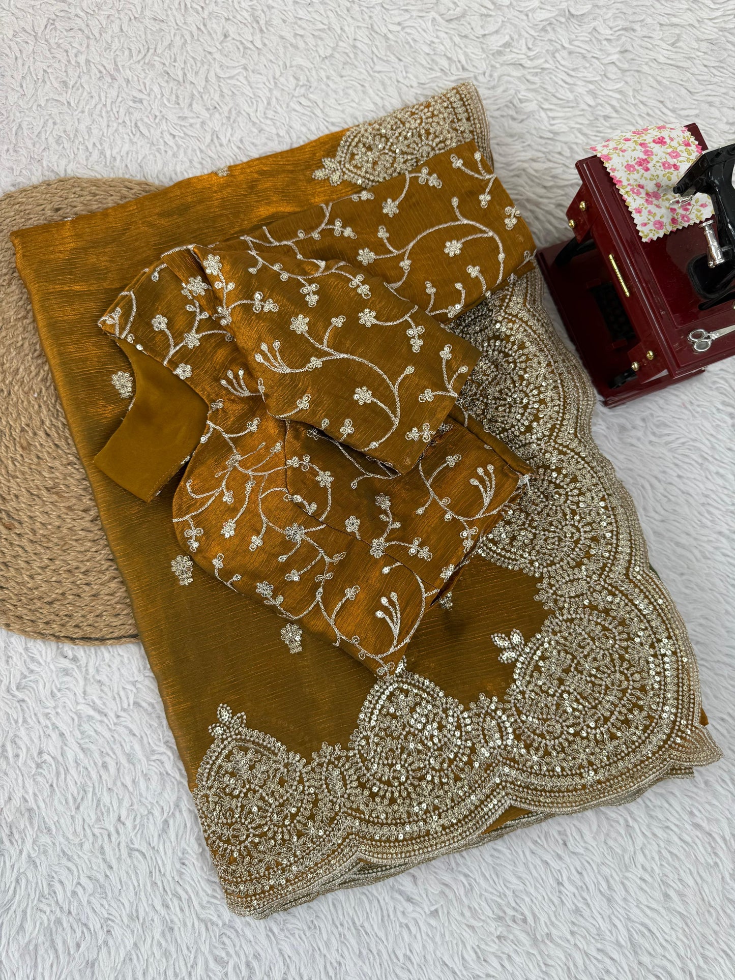 Fendi Chiffon  Fall In Love With This Stunning Saree In an Eye-Catching Shade