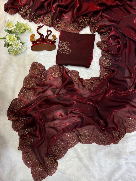 Supre Trending Handwork Designer Saree Collection