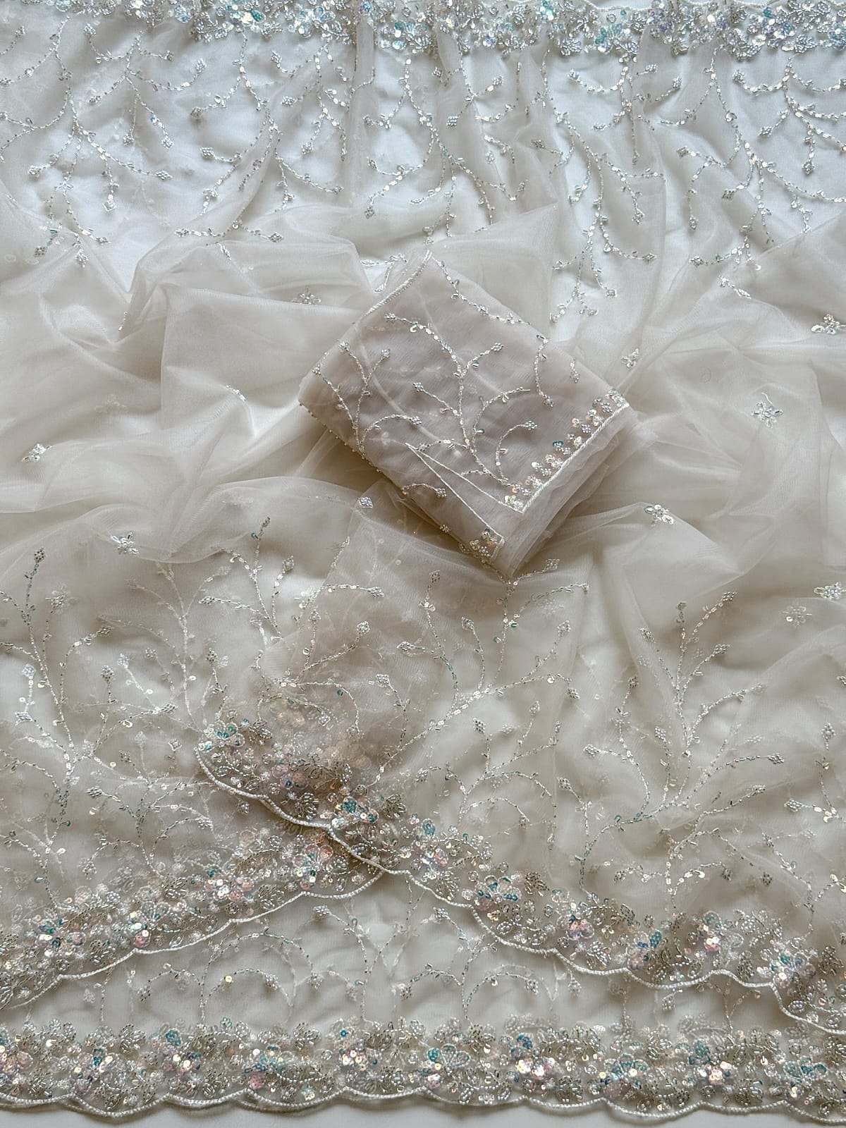 Premium Designer Beads & Sequins Embroidered Saree