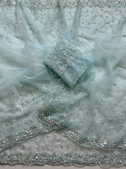 Premium Designer Beads & Sequins Embroidered Saree