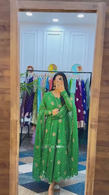Launching Embroidered Gown with Beautiful Colors