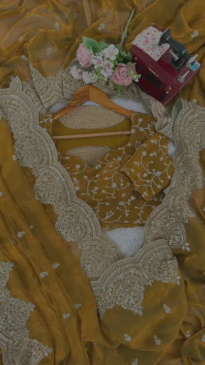 Fendi Chiffon  Fall In Love With This Stunning Saree In an Eye-Catching Shade