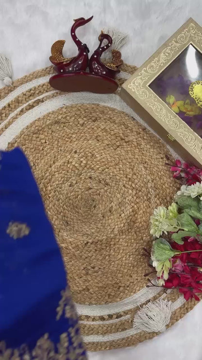 Exuding grace and sophistication, this Sequins work embroidered saree blends classic beauty with modern elegance