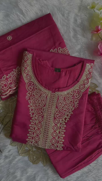 New Designers Kurti Pent Dupatta Set