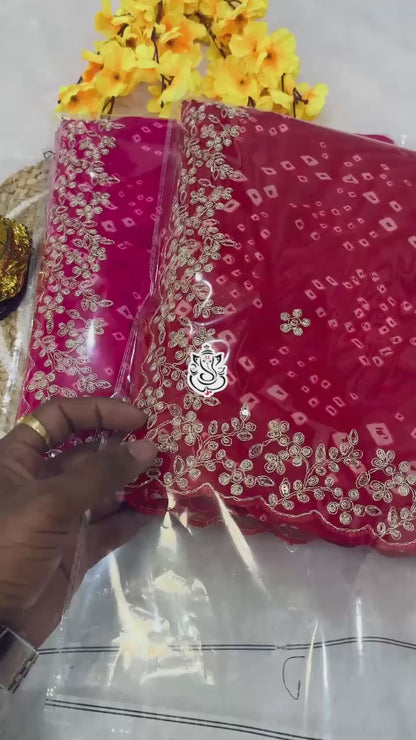 C By C  Special Bhandhini Pattern Sarees..