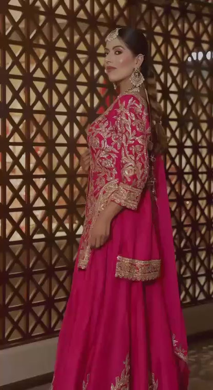 Designer Party Top Sharara & Dupatta Set
